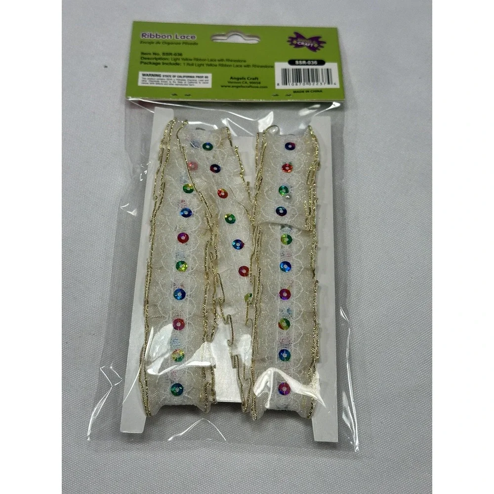 angels crafts ribbon lace‎ 2 m OFF WHITE